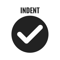 indent