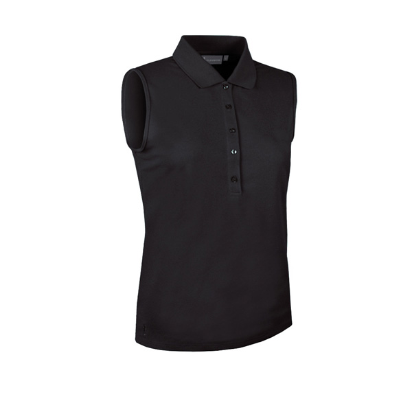 Glenmuir Jenna pique sleeveless polo - Navy main image 1