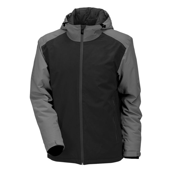 Padded Waterproof Parka Jacket Black/Grey