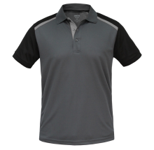 Tri Colour Polo Shirt – Black/Grey/Light Grey