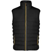 Premium Puffer Vest Black / Yellow