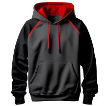 Tri Colour Hoodies – Black/Dark Grey/Red